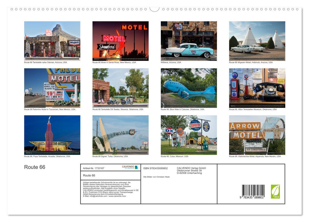 Bild: 9783435089802 | Route 66 (hochwertiger Premium Wandkalender 2025 DIN A2 quer),...