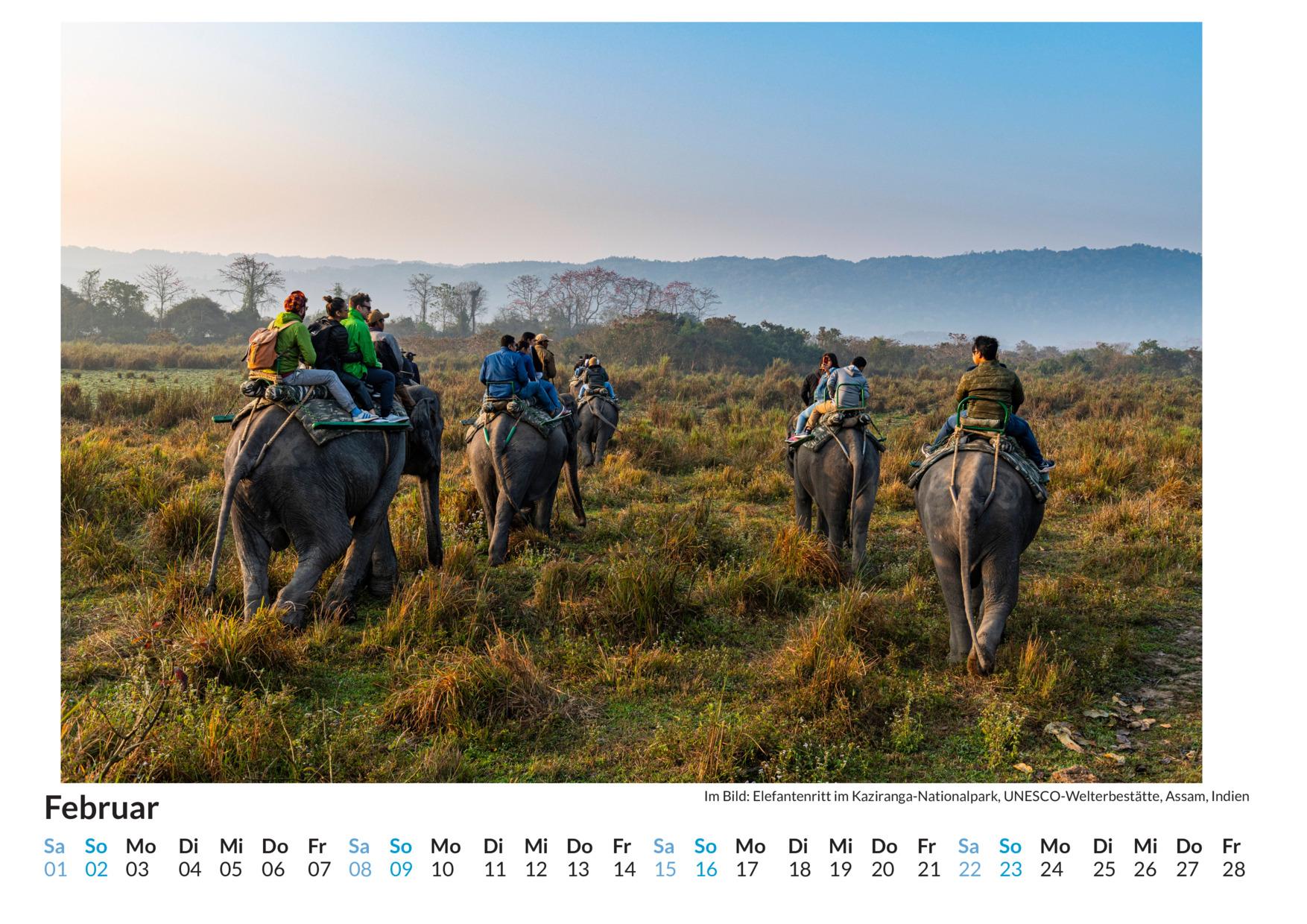 Bild: 9783759123626 | Assam - (Wandkalender 2025, Kalender DIN A4 quer, Monatskalender im...