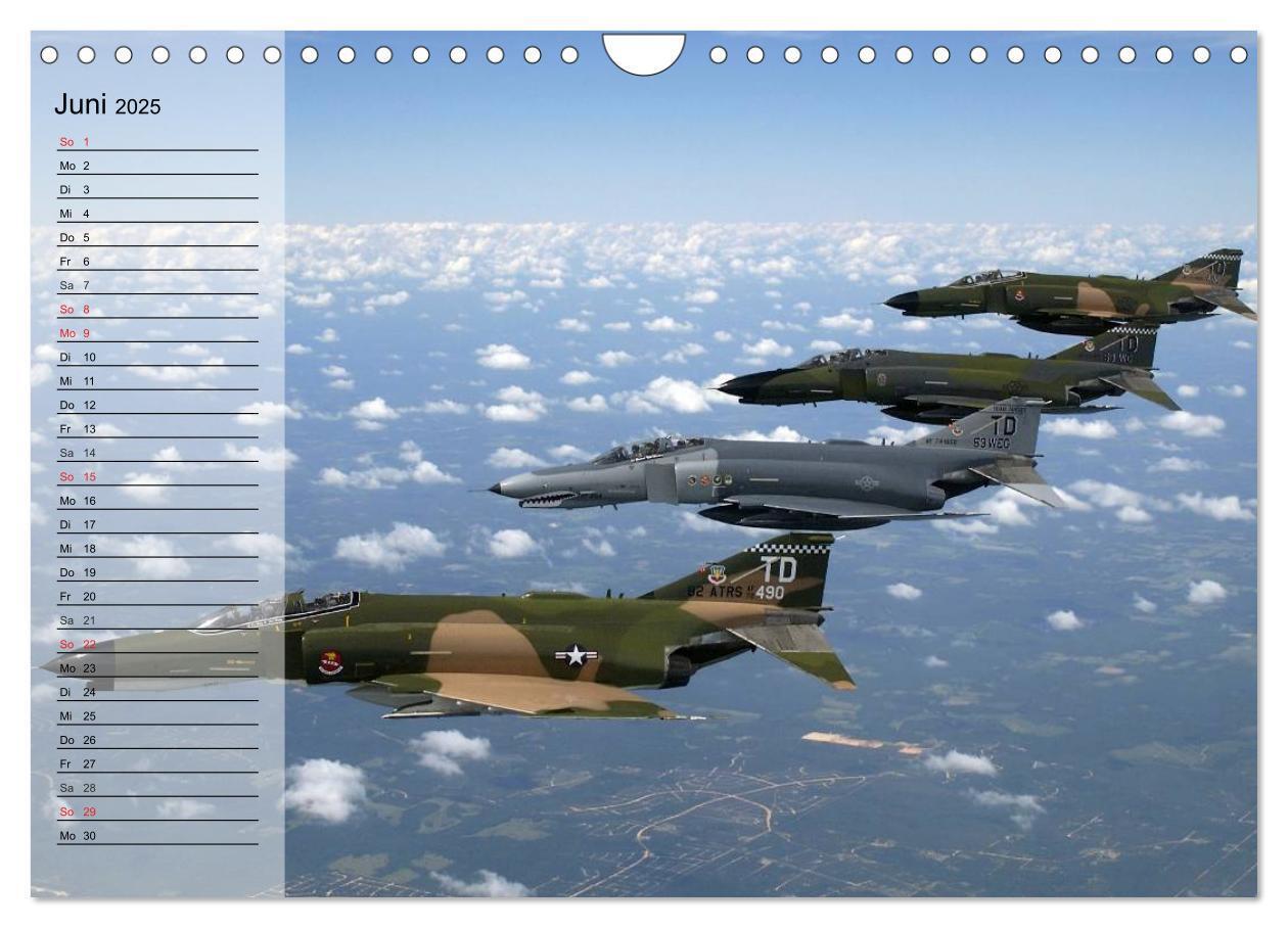 Bild: 9783435550753 | Kampfflugzeuge USA (Wandkalender 2025 DIN A4 quer), CALVENDO...