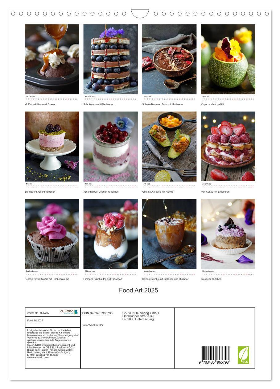 Bild: 9783435965793 | Food Art 2025 (Wandkalender 2025 DIN A3 hoch), CALVENDO Monatskalender