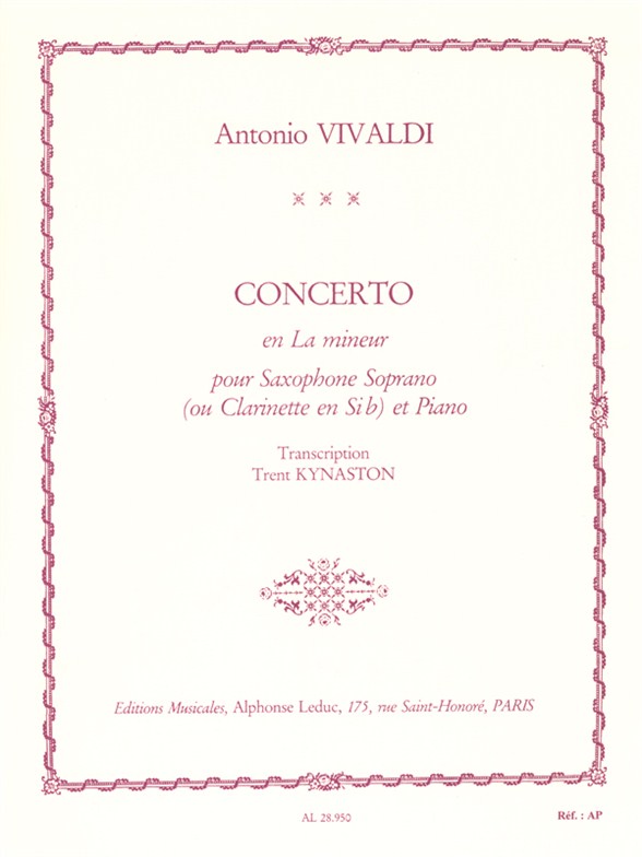 Cover: 9790046289507 | Concerto FVII/5 RV461 In A Minor | Antonio Vivaldi | Buch