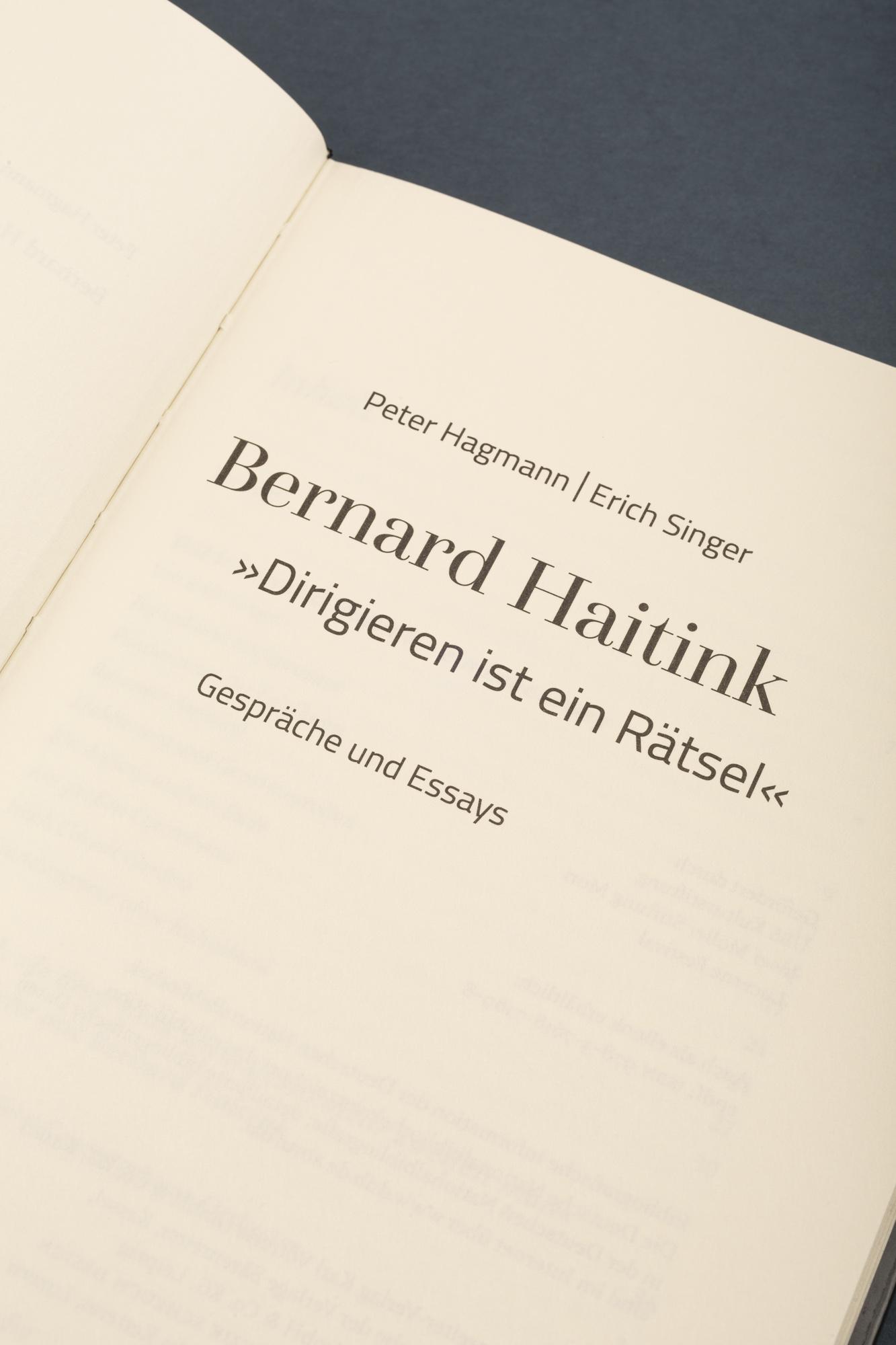 Bild: 9783894879518 | Bernard Haitink "Dirigieren ist ein Rätsel" | Gespräche und Essays