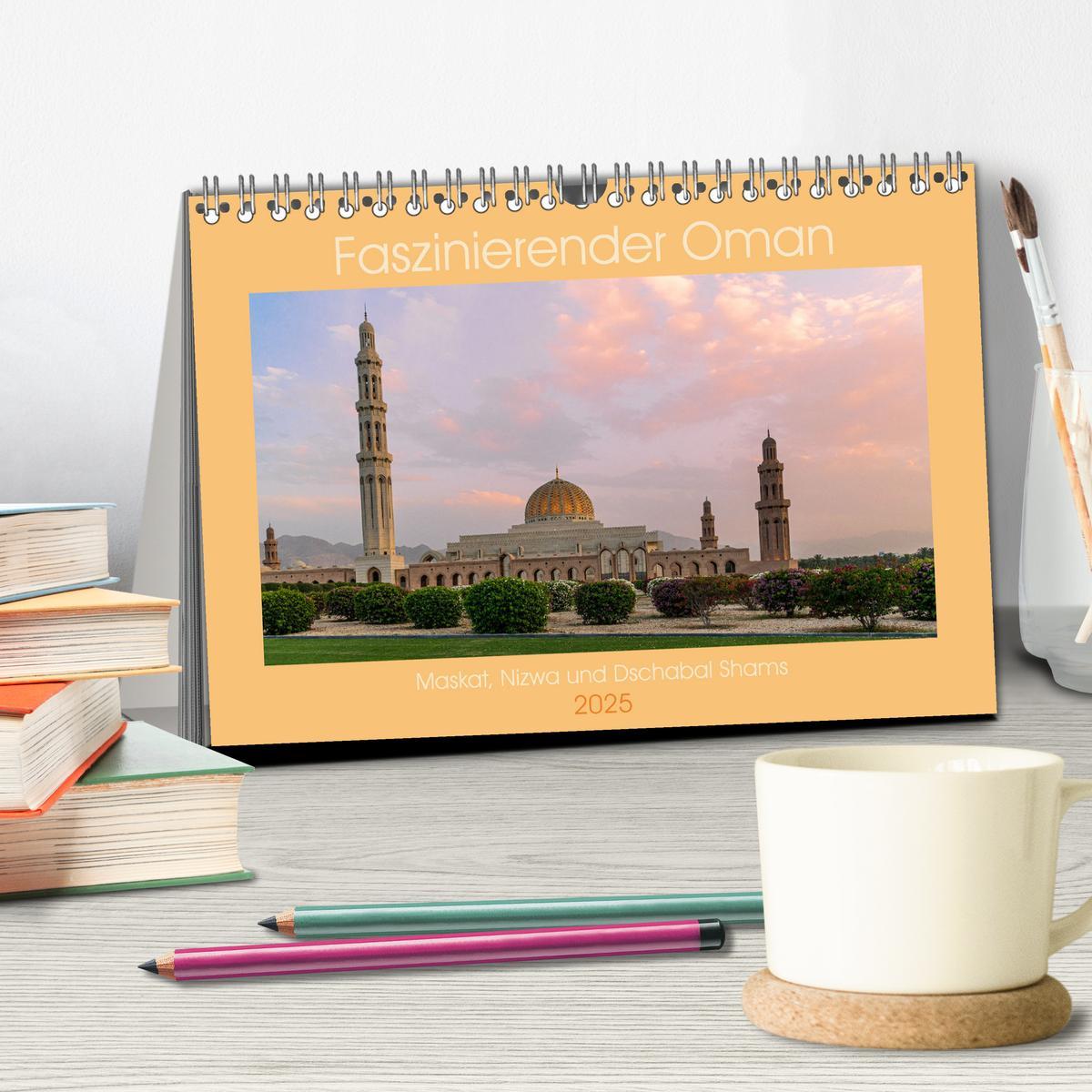 Bild: 9783435057740 | Faszinierender Oman (Tischkalender 2025 DIN A5 quer), CALVENDO...