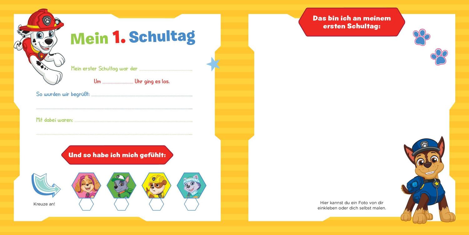 Bild: 9783849944391 | Paw Patrol: Ab heute bin ich Schulkind! Mein Erinnerungsalbum zum...