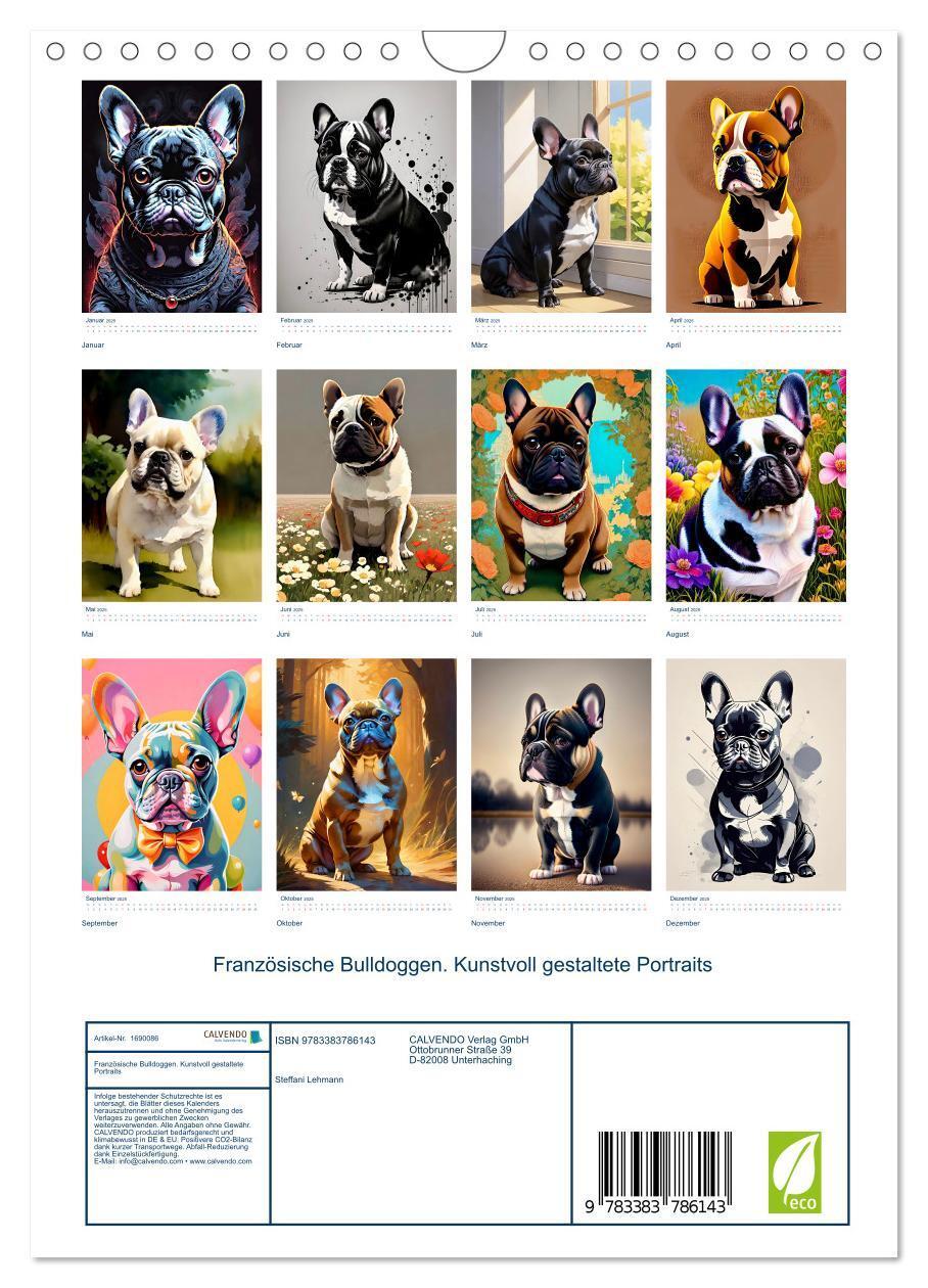 Bild: 9783383786143 | Französische Bulldoggen. Kunstvoll gestaltete Portraits...