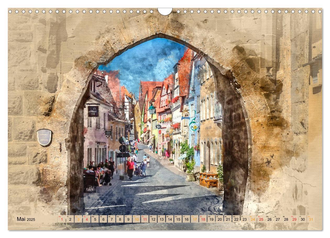 Bild: 9783435409778 | Romantische Städte - Rothenburg ob der Tauber (Wandkalender 2025...