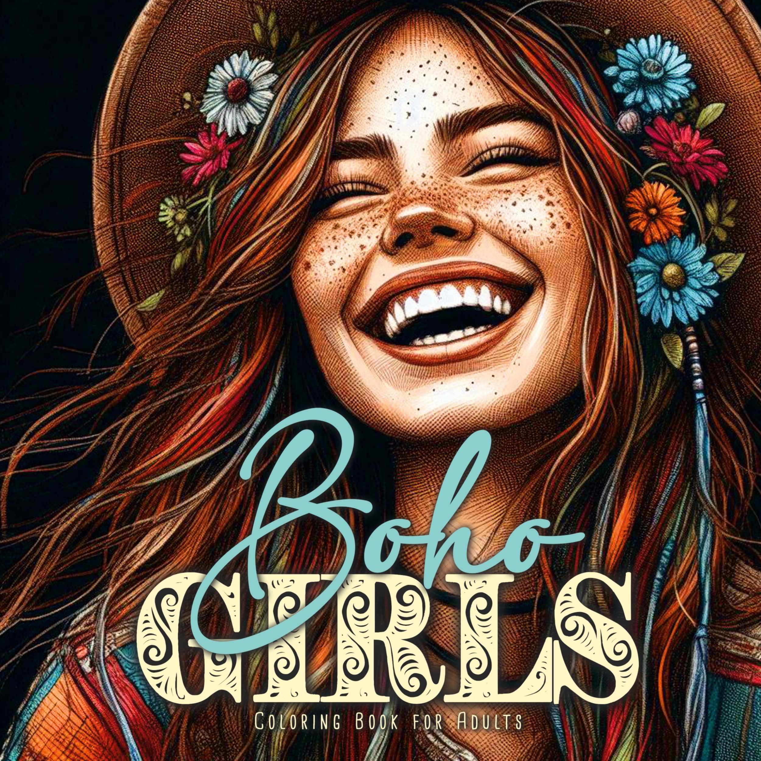 Cover: 9783759802897 | Boho Girls Coloring Book for Adults | Monsoon Publishing | Taschenbuch