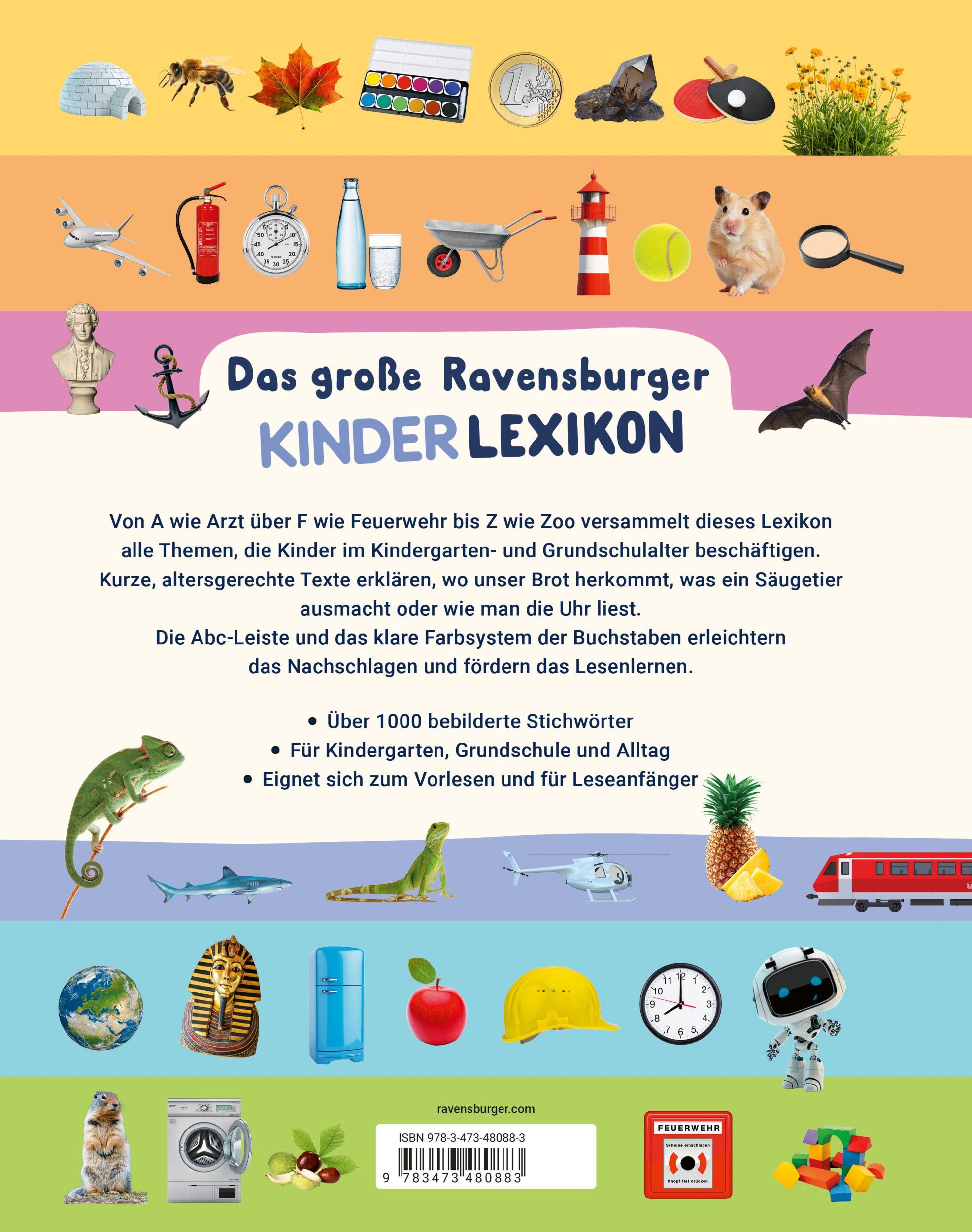 Rückseite: 9783473480883 | Das große Ravensburger Kinderlexikon von A bis Z - Lexikon für...