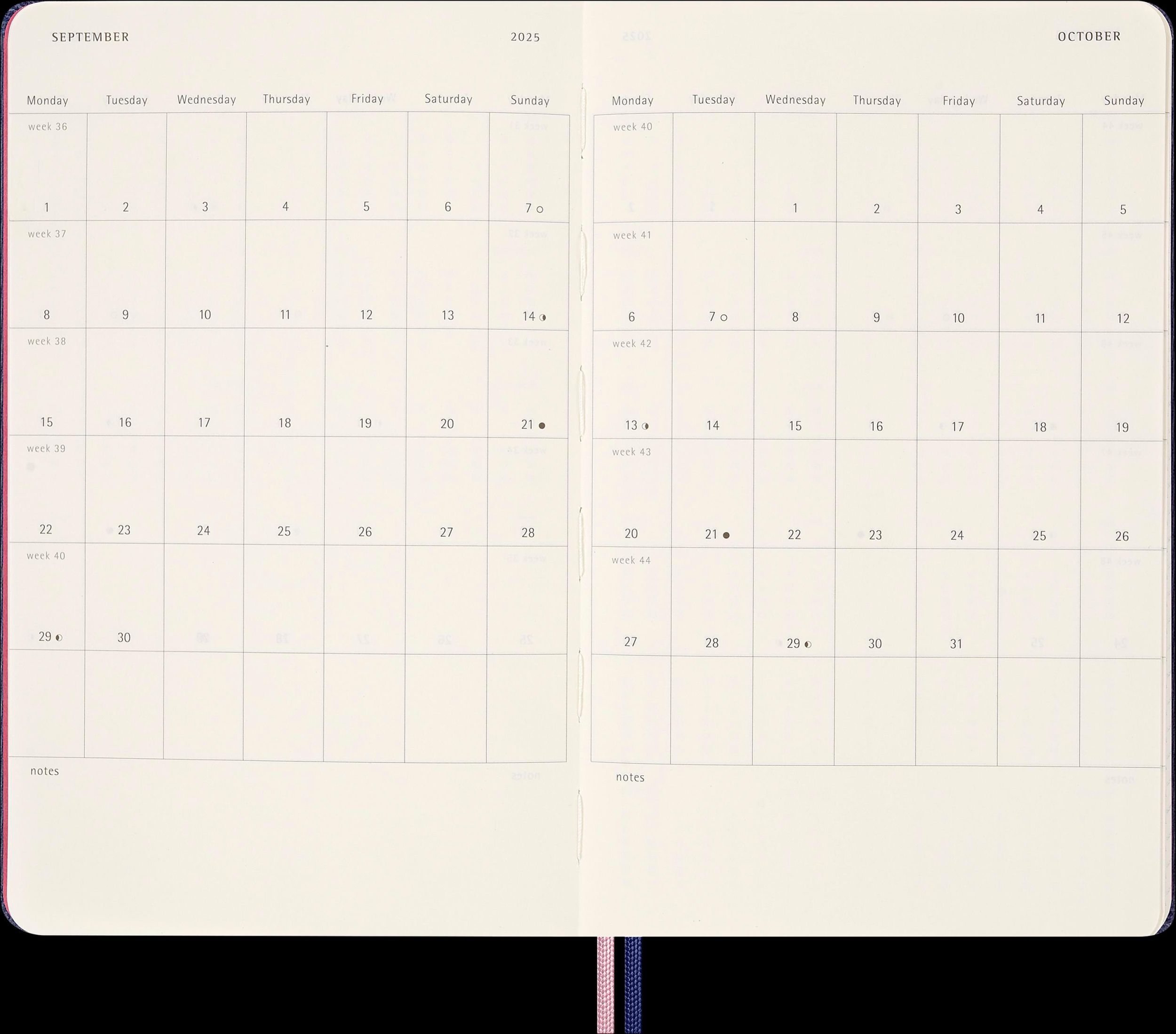 Bild: 8056999276225 | Moleskine Sakura 18 Monate Wochen Notizkalender 2025/2026, L/A5, 1...