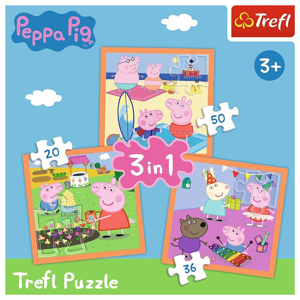 Bild: 5900511348521 | 3 in 1 Puzzle Peppa Pig | Spiel | Kartonage | 34852 | Deutsch | 2023