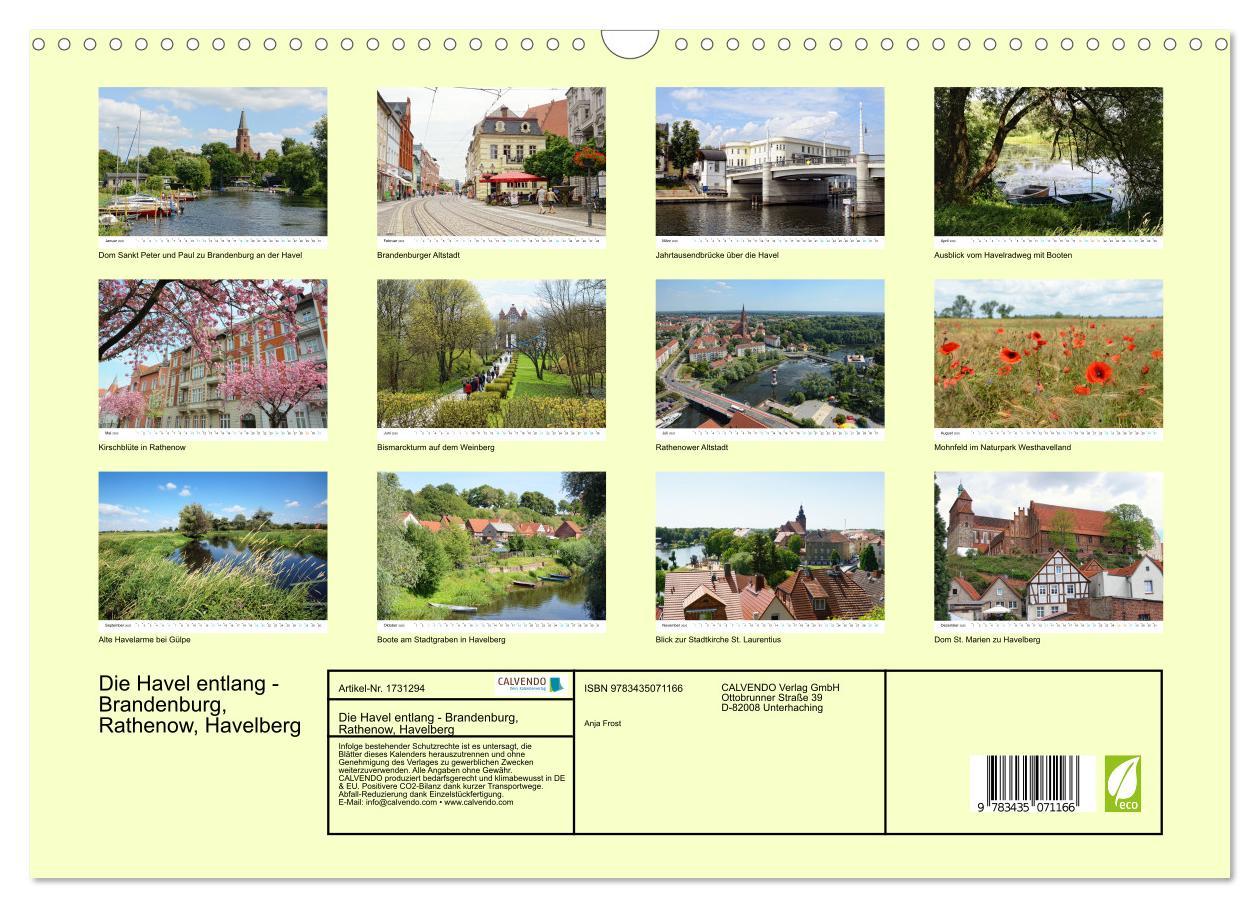 Bild: 9783435071166 | Die Havel entlang - Brandenburg, Rathenow, Havelberg (Wandkalender...