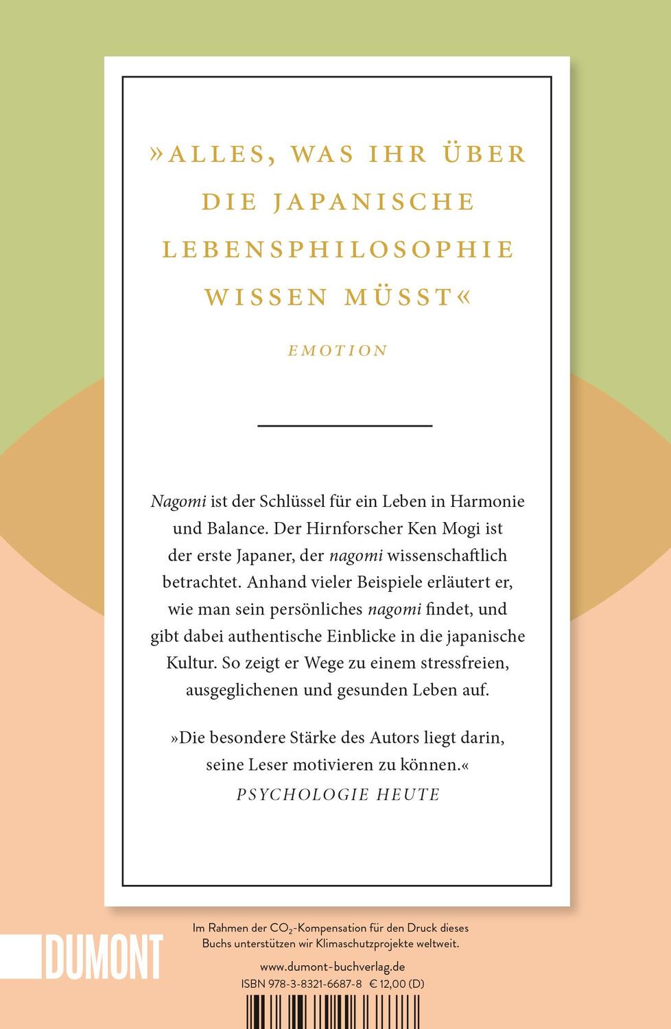 Rückseite: 9783832166878 | Nagomi | Der japanische Weg zu Harmonie und Lebensfreude | Ken Mogi