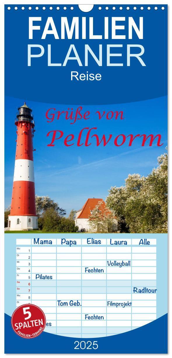 Cover: 9783457116920 | Familienplaner 2025 - Grüße von Pellworm mit 5 Spalten...