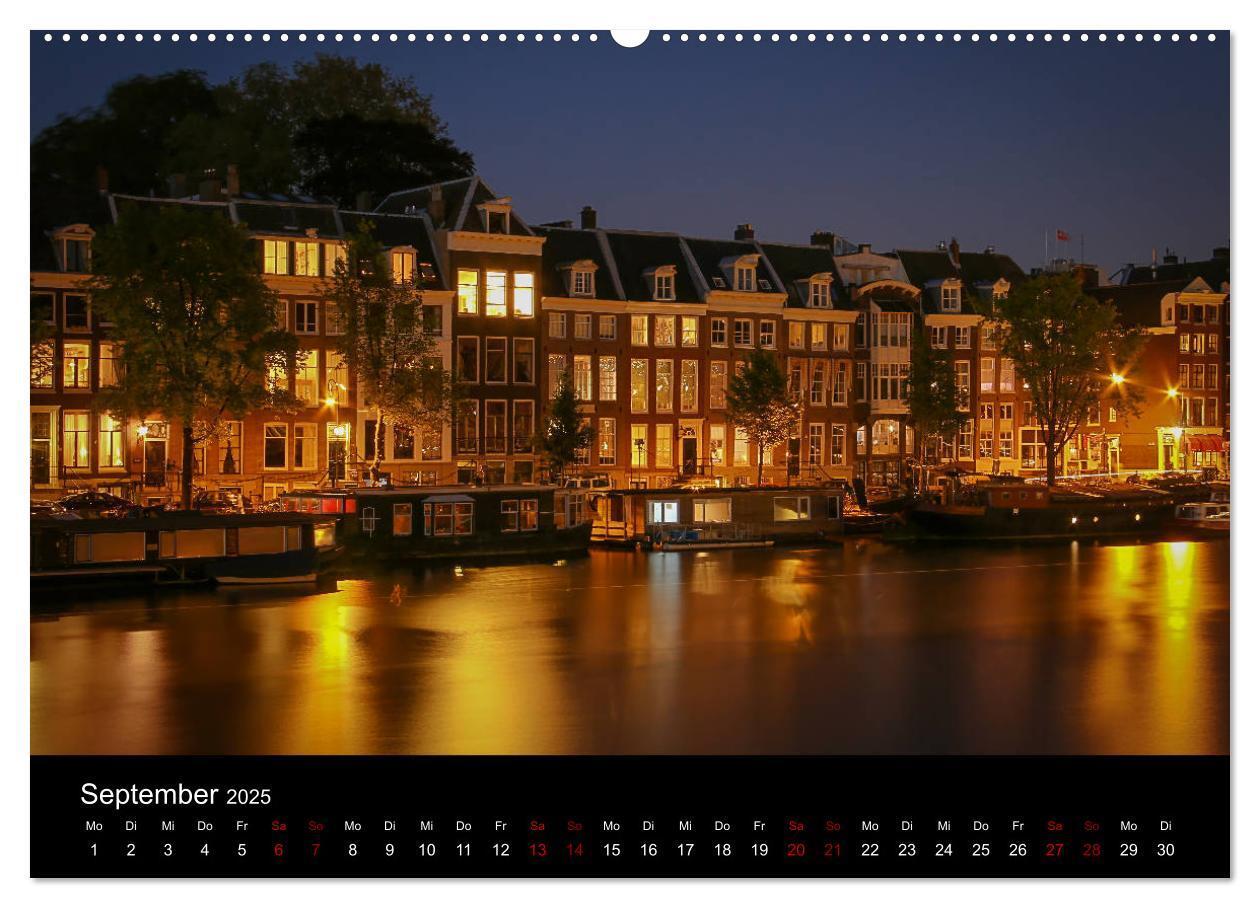 Bild: 9783435446117 | Nacht über Amsterdam (hochwertiger Premium Wandkalender 2025 DIN A2...