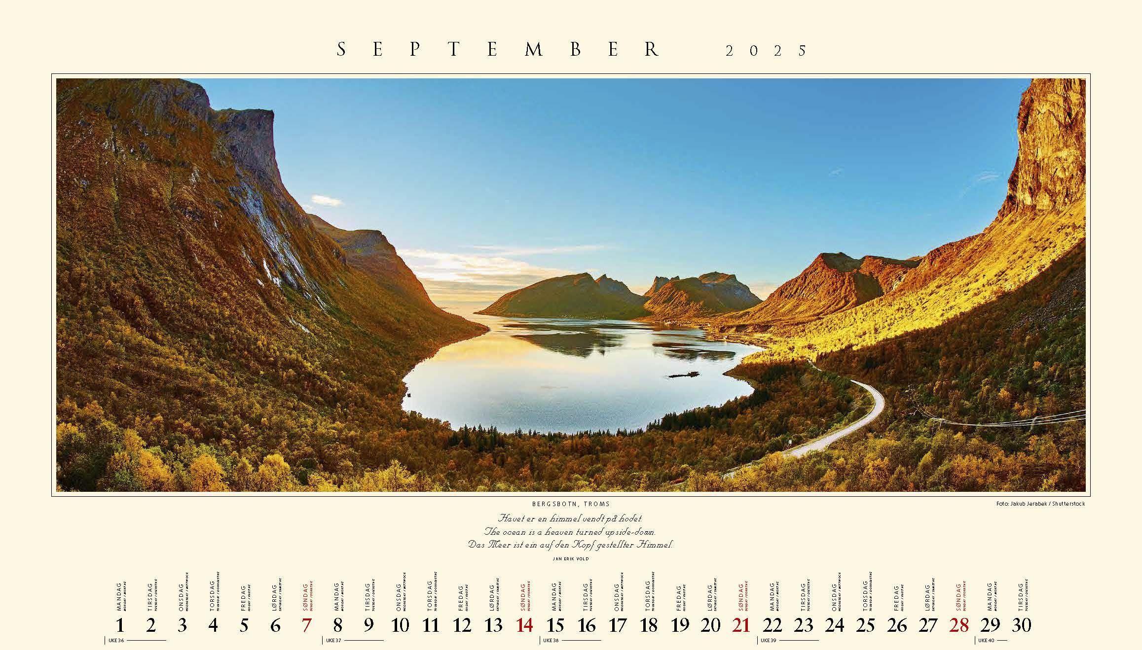 Bild: 9783930232963 | Panorama Norwegen 2025 Wandkalender | Kalenderforlaget | Kalender