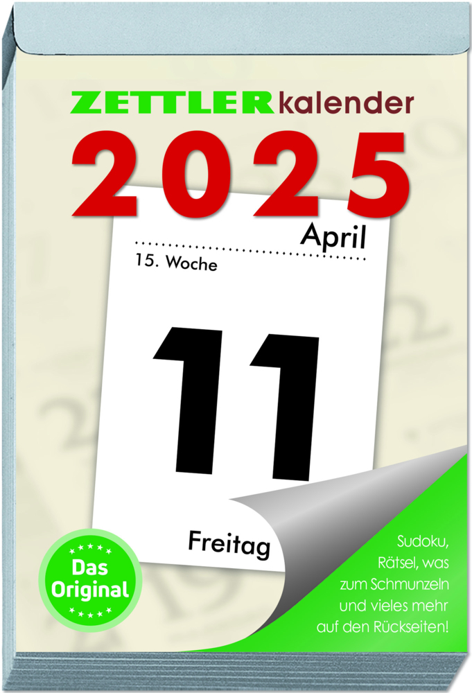 Cover: 4006928024766 | Tagesabreißkalender XXL 2025 - 9,9x14,3 cm - 1 Tag auf 1 Seite -...