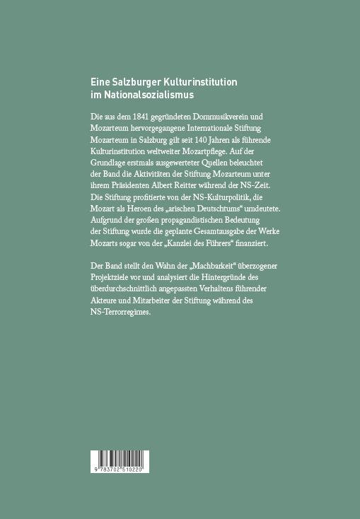 Bild: 9783702510220 | Die Internationale Stiftung Mozarteum und der Nationalsozialismus