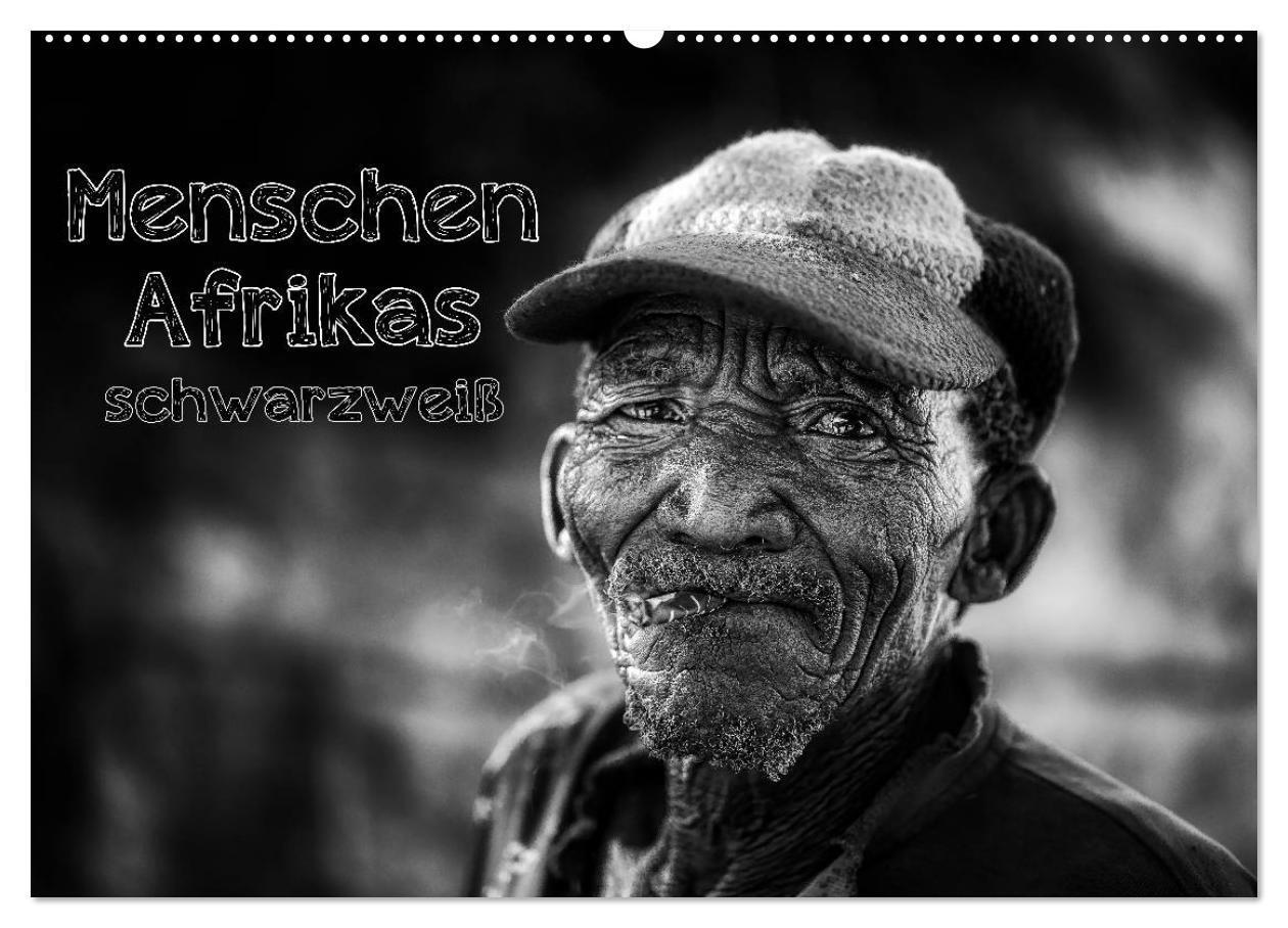 Cover: 9783435575787 | Menschen Afrikas schwarzweiß (Wandkalender 2025 DIN A2 quer),...