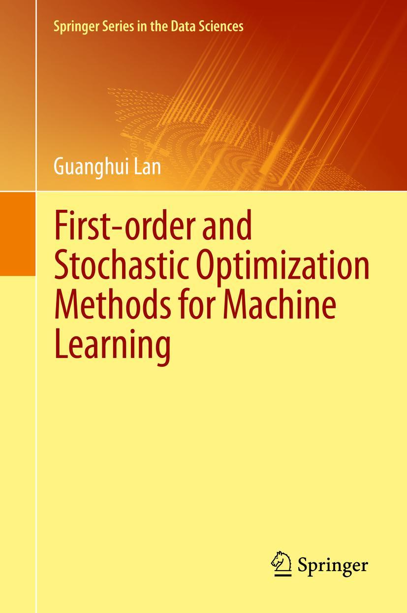 Cover: 9783030395674 | First-order and Stochastic Optimization Methods for Machine Learning