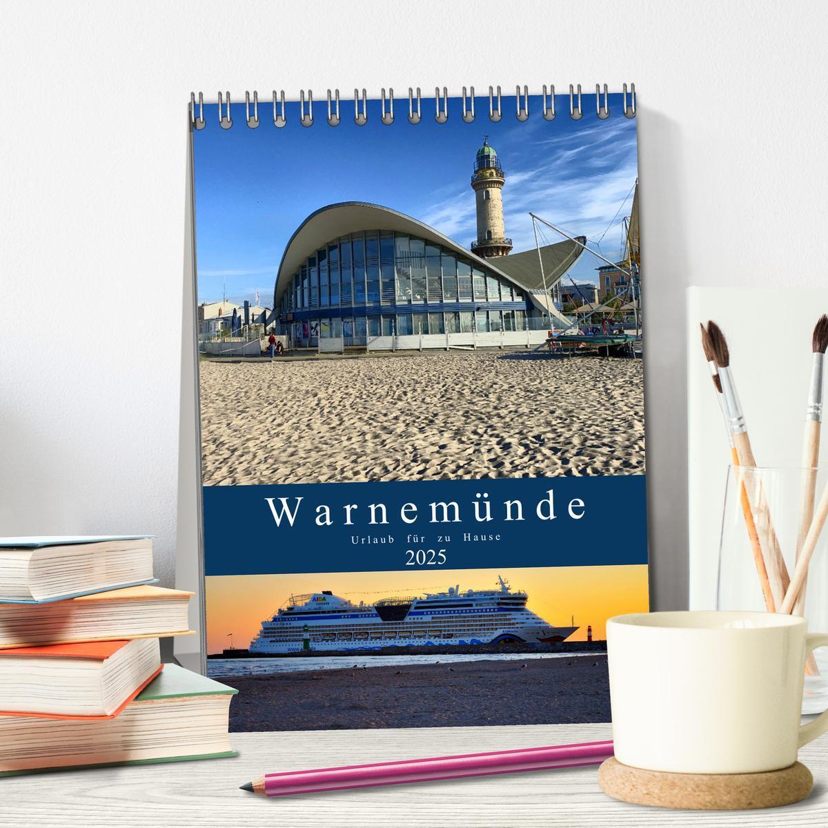 Bild: 9783435901982 | Warnemünde Urlaub für zu Hause (Tischkalender 2025 DIN A5 hoch),...