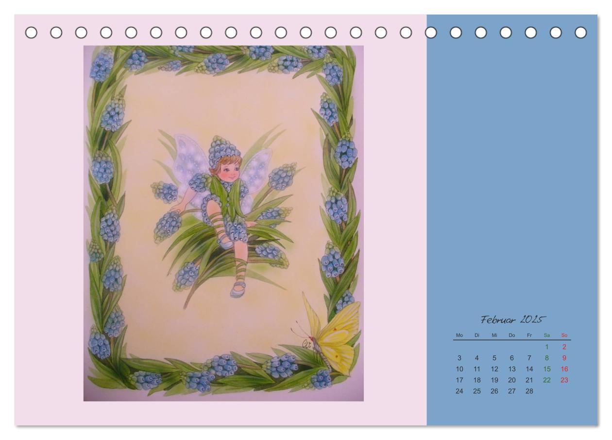 Bild: 9783435549801 | Blumen Elfen (Tischkalender 2025 DIN A5 quer), CALVENDO Monatskalender