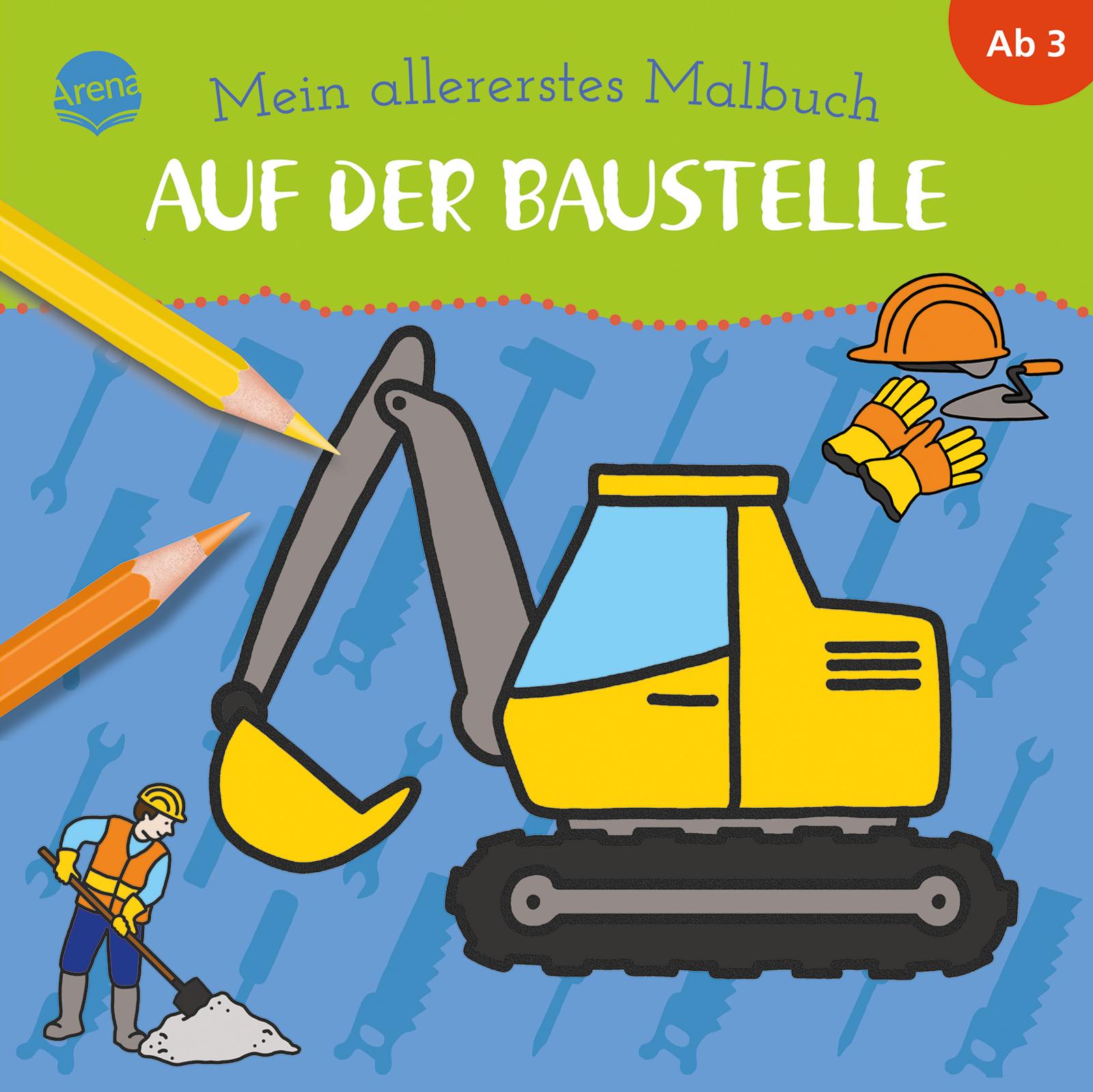 Cover: 9783401715186 | Mein allererstes Malbuch. Auf der Baustelle | Birgitta Nicolas | Buch