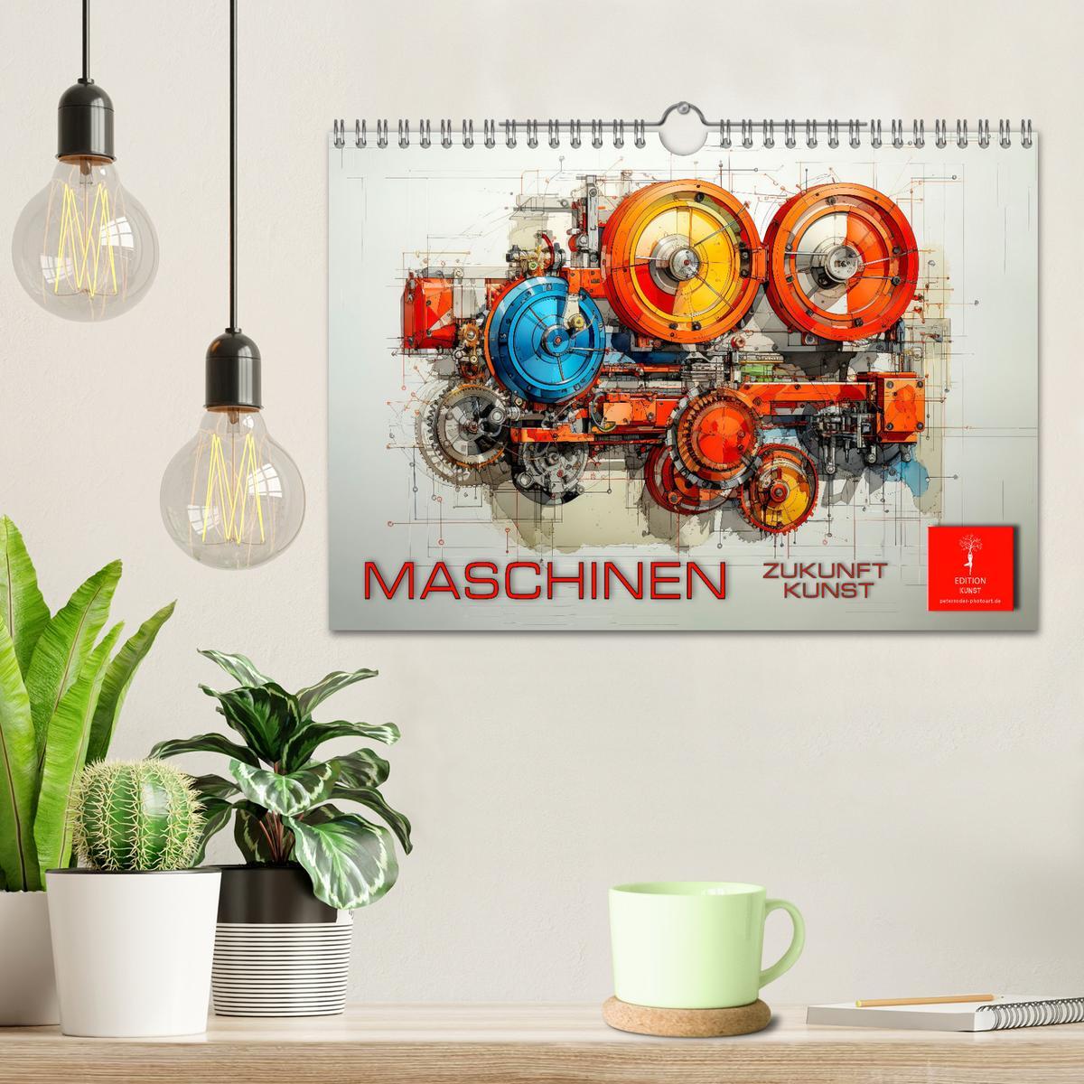 Bild: 9783383851957 | Maschinen Zukunft Kunst (Wandkalender 2025 DIN A4 quer), CALVENDO...