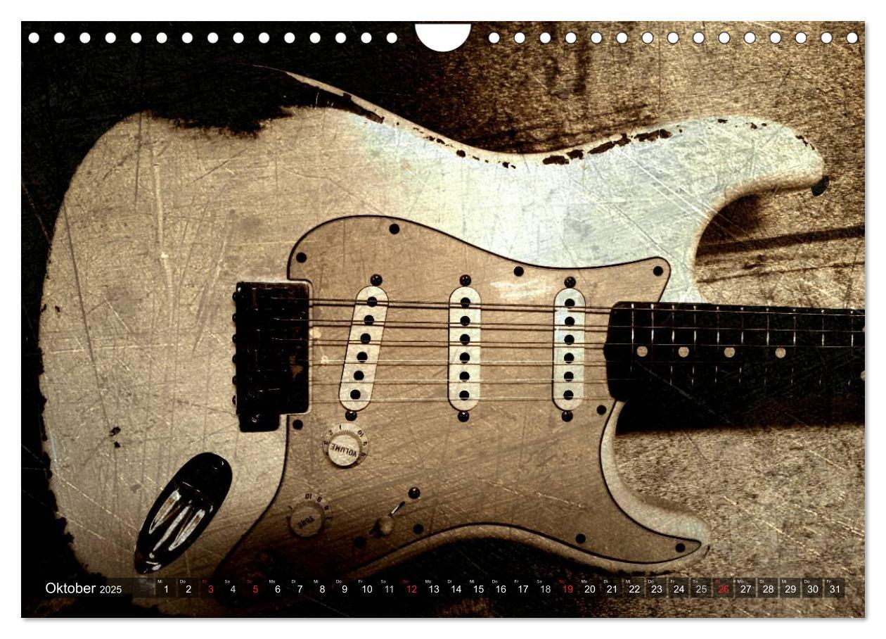 Bild: 9783435728572 | GITARREN Vintage Art (Wandkalender 2025 DIN A4 quer), CALVENDO...