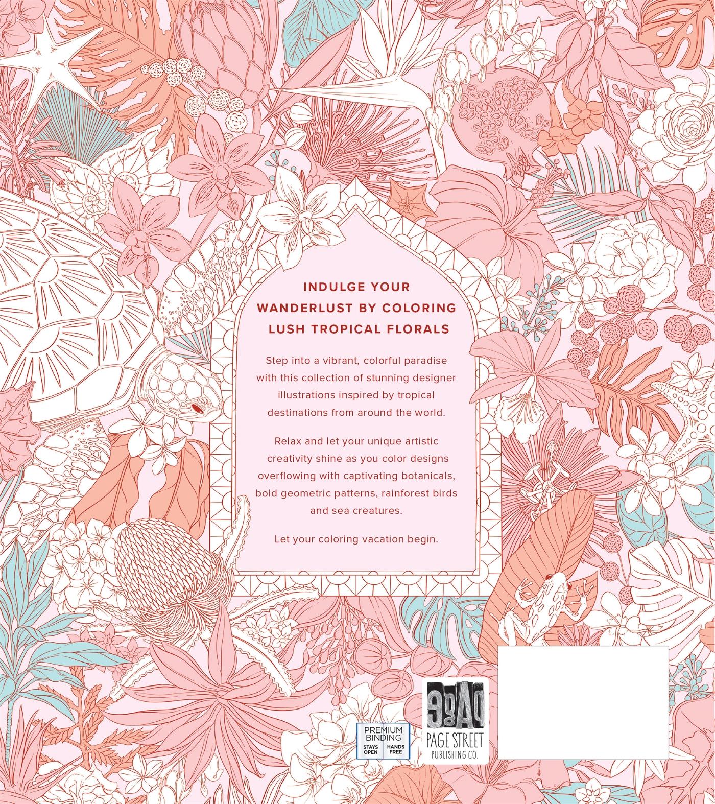 Rückseite: 9781624149122 | Flowerscape in Paradise | A Tropical Coloring Book | Maggie Enterrios