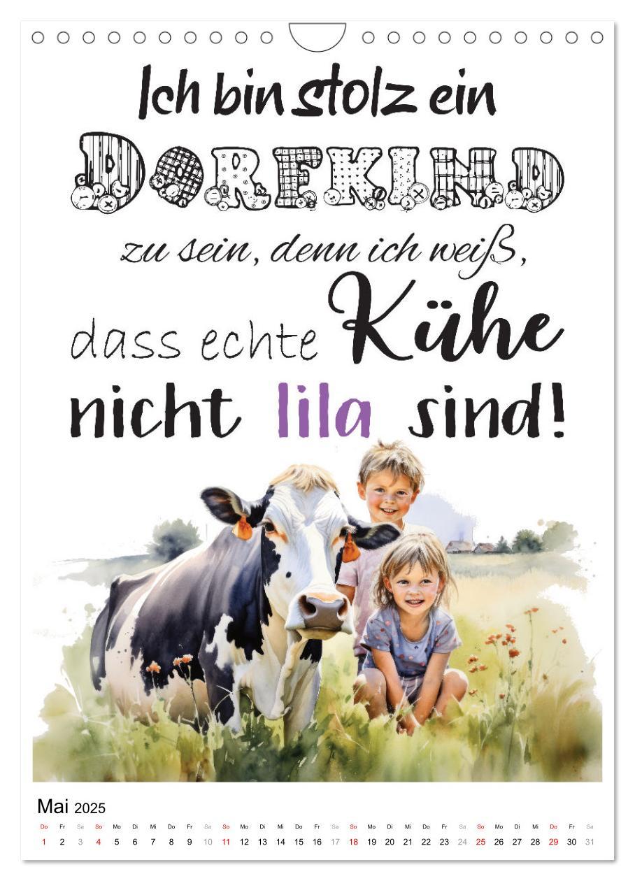 Bild: 9783435850310 | Dorfkinder und stolz darauf (Wandkalender 2025 DIN A4 hoch),...