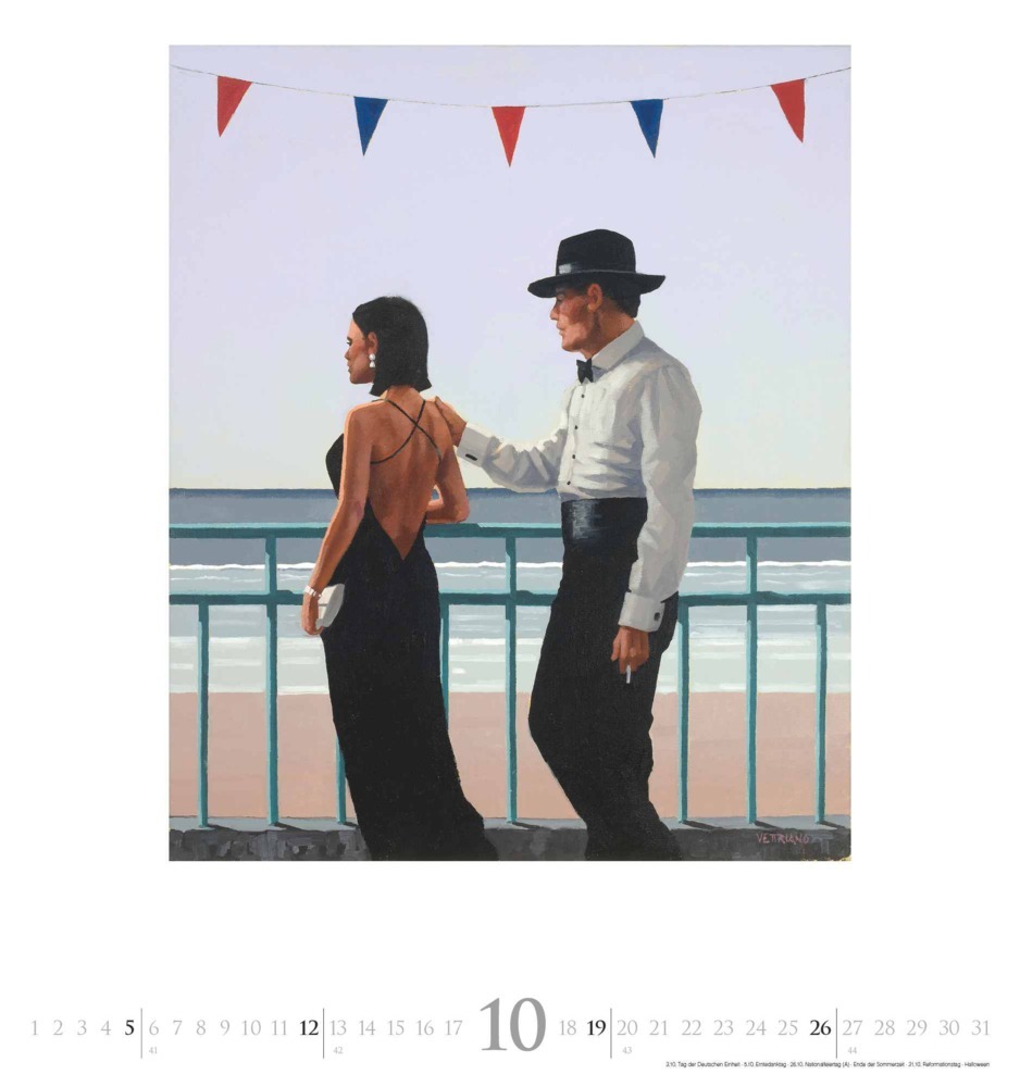 Bild: 4250809653228 | DUMONT - Jack Vettriano 2025 Wandkalender, 45x48cm, Kunstkalender...