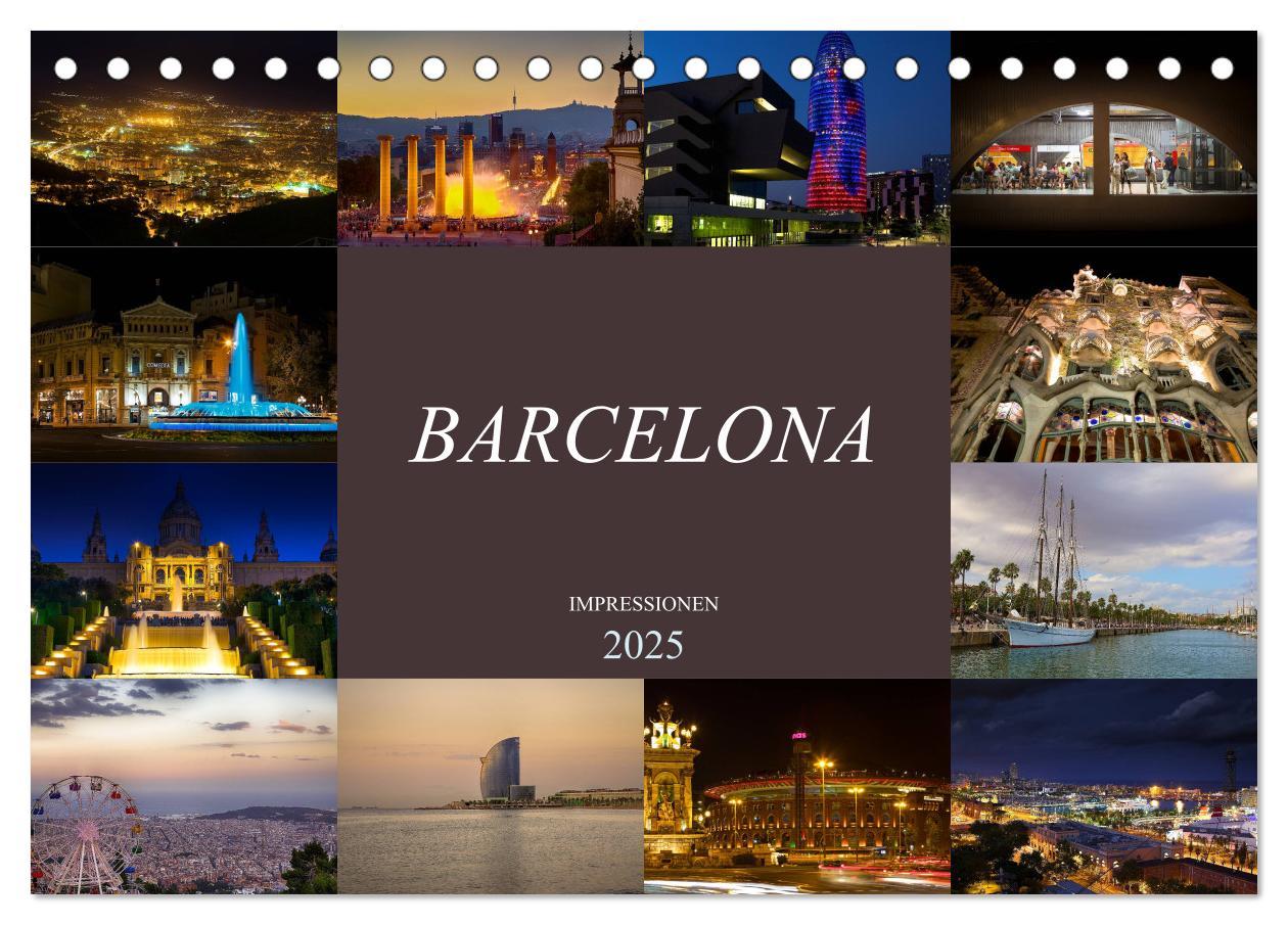 Cover: 9783435680740 | Barcelona Impressionen (Tischkalender 2025 DIN A5 quer), CALVENDO...