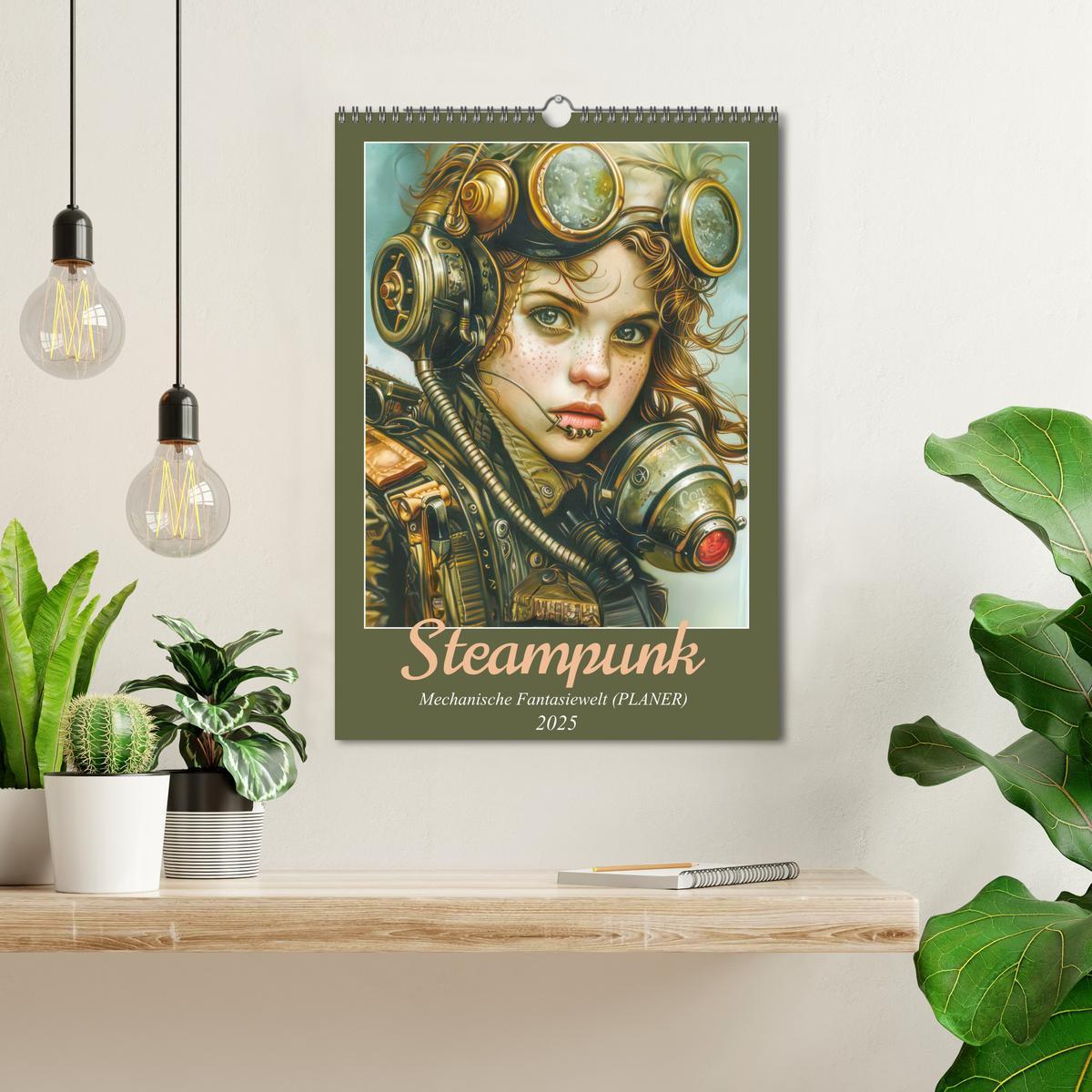 Bild: 9783457146842 | Steampunk - Mechanische Fantasiewelt (Wandkalender 2025 DIN A3...