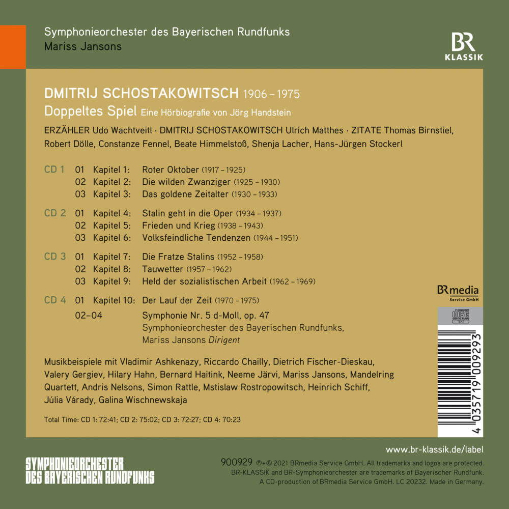 Bild: 4035719009293 | Dmitri Schostakowitsch - Doppeltes Spiel, 4 Audio-CDs | Audio-CD | CD