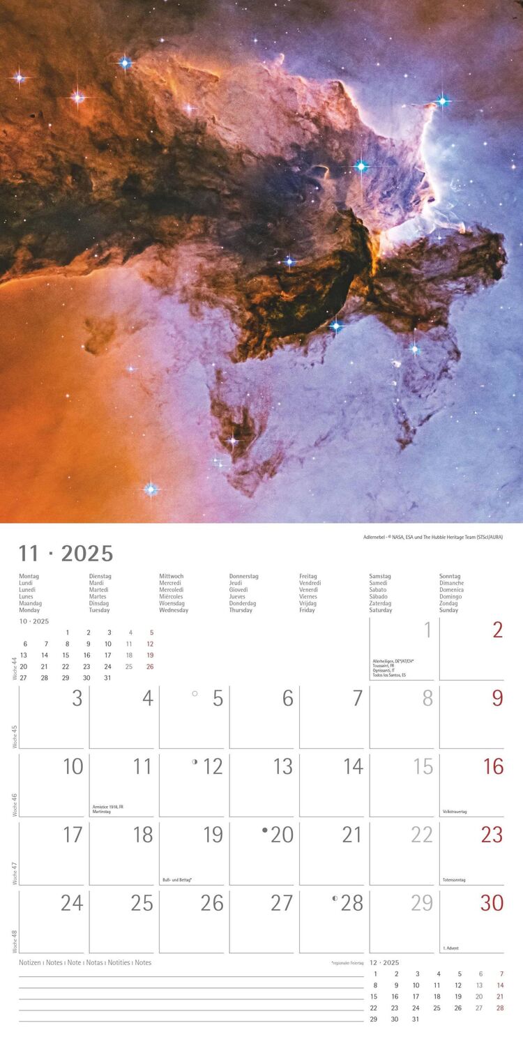 Bild: 4251732343163 | Space 2025 - Broschürenkalender 30x30 cm (30x60 geöffnet) -...