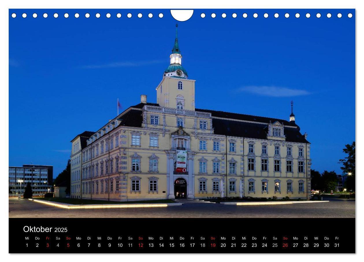 Bild: 9783435627257 | Oldenburg bei Nacht (Wandkalender 2025 DIN A4 quer), CALVENDO...