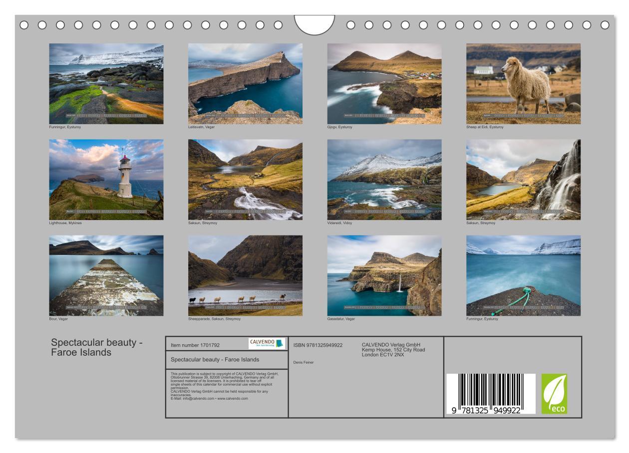 Bild: 9781325949922 | Spectacular beauty - Faroe Islands (Wall Calendar 2025 DIN A4...