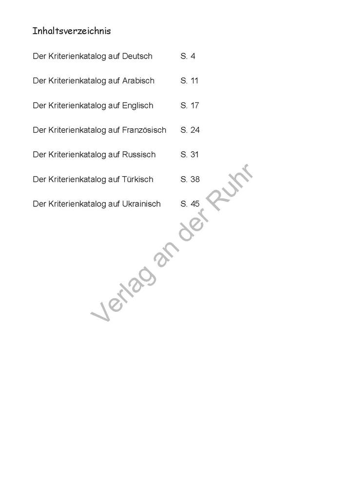 Bild: 9783834660961 | Mehrsprachiger Kriterienkatalog zum Beobachtungsbogen für Kinder...