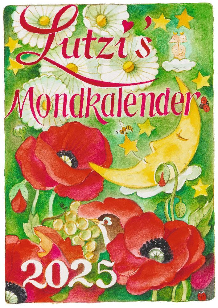 Cover: 9783942966146 | Lutzis Mondkalender kurz 2025 | Andrea Lutzenberger | Lutzenberger