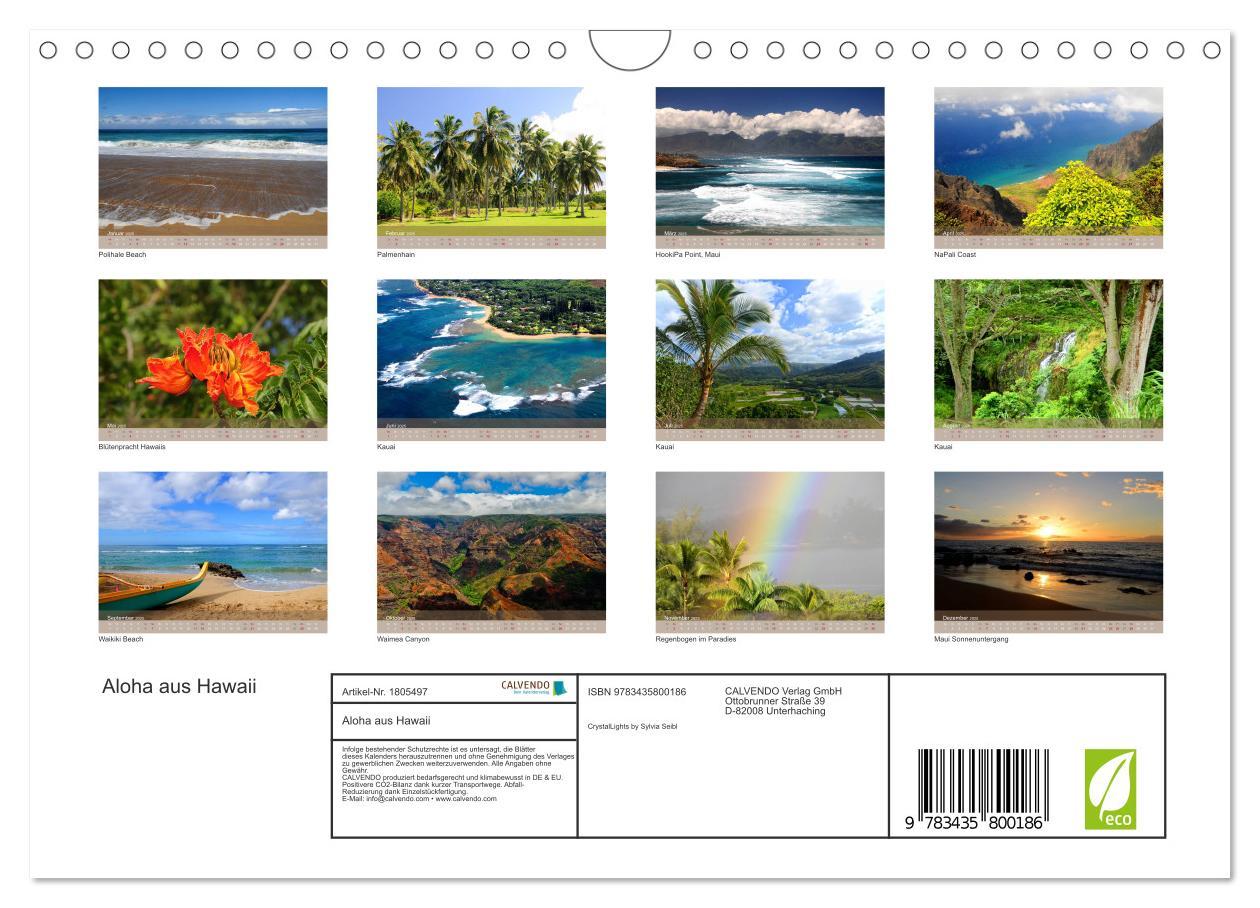 Bild: 9783435800186 | Aloha aus Hawaii (Wandkalender 2025 DIN A4 quer), CALVENDO...