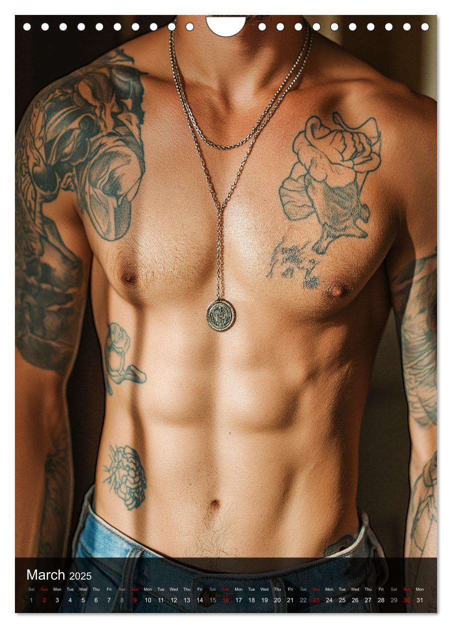 Bild: 9781325990436 | Inked Bodies - Sexy Tattooed Men (Wall Calendar 2025 DIN A4...