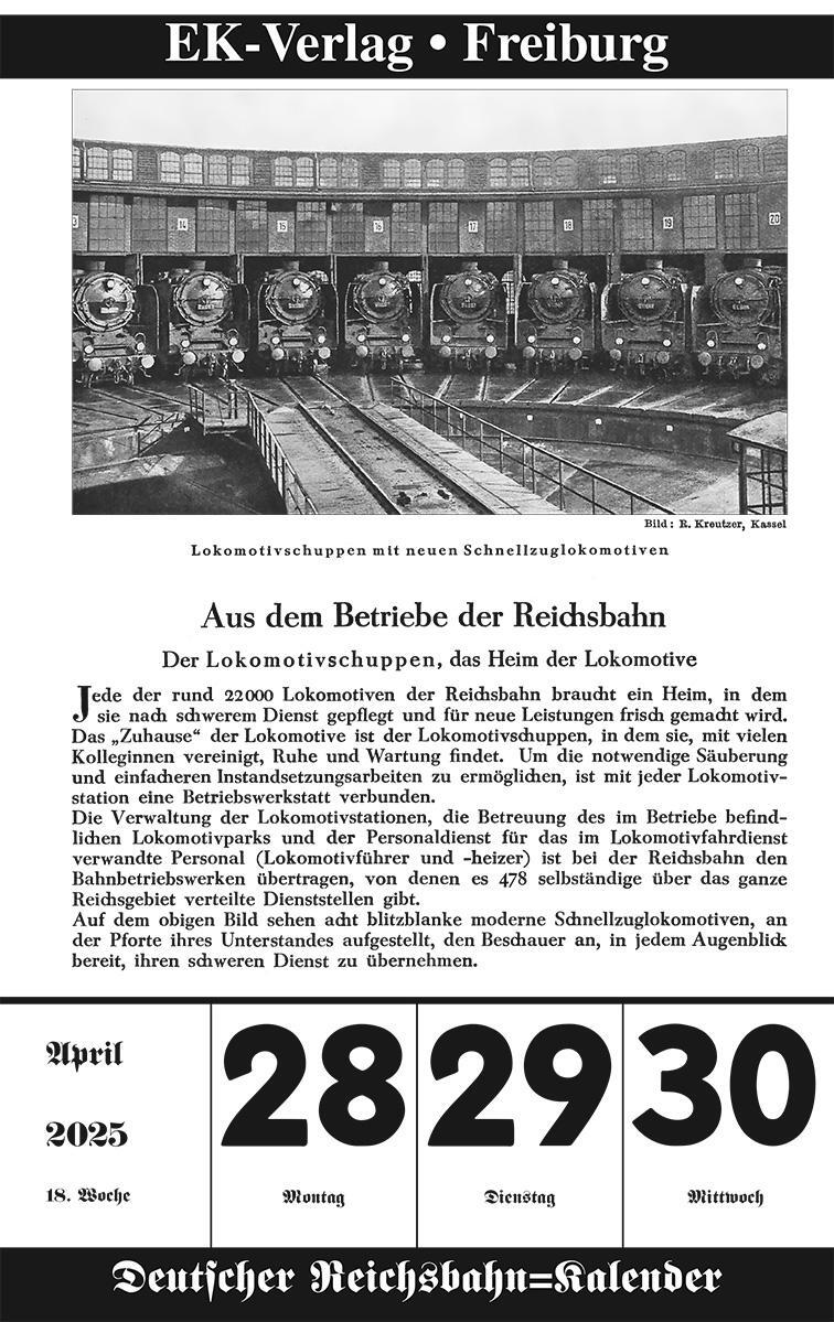 Bild: 9783844659306 | Deutscher Reichsbahn-Kalender 2025 | Kalender | 106 S. | Deutsch