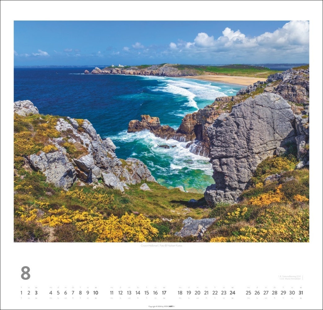 Bild: 9783839900277 | Bretagne Kalender 2025 - Stürmische Romantik | Norbert Kustos | 14 S.