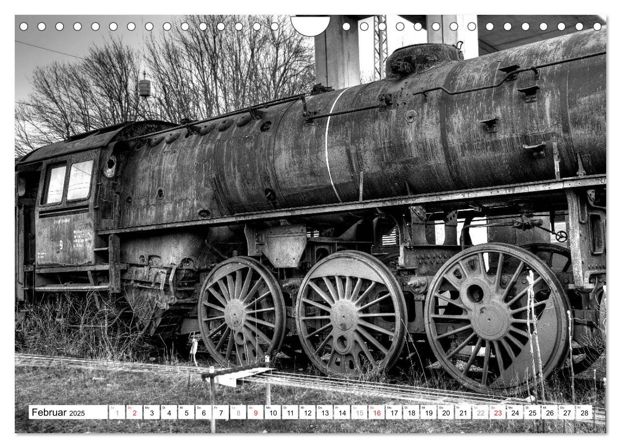 Bild: 9783435542055 | Unter Dampf - Eisenbahnromantik in schwarz-weiß (Wandkalender 2025...