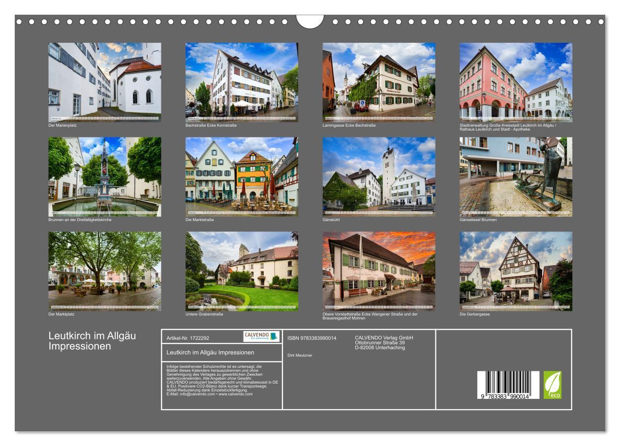 Bild: 9783383990014 | Leutkirch im Allgäu Impressionen (Wandkalender 2025 DIN A3 quer),...