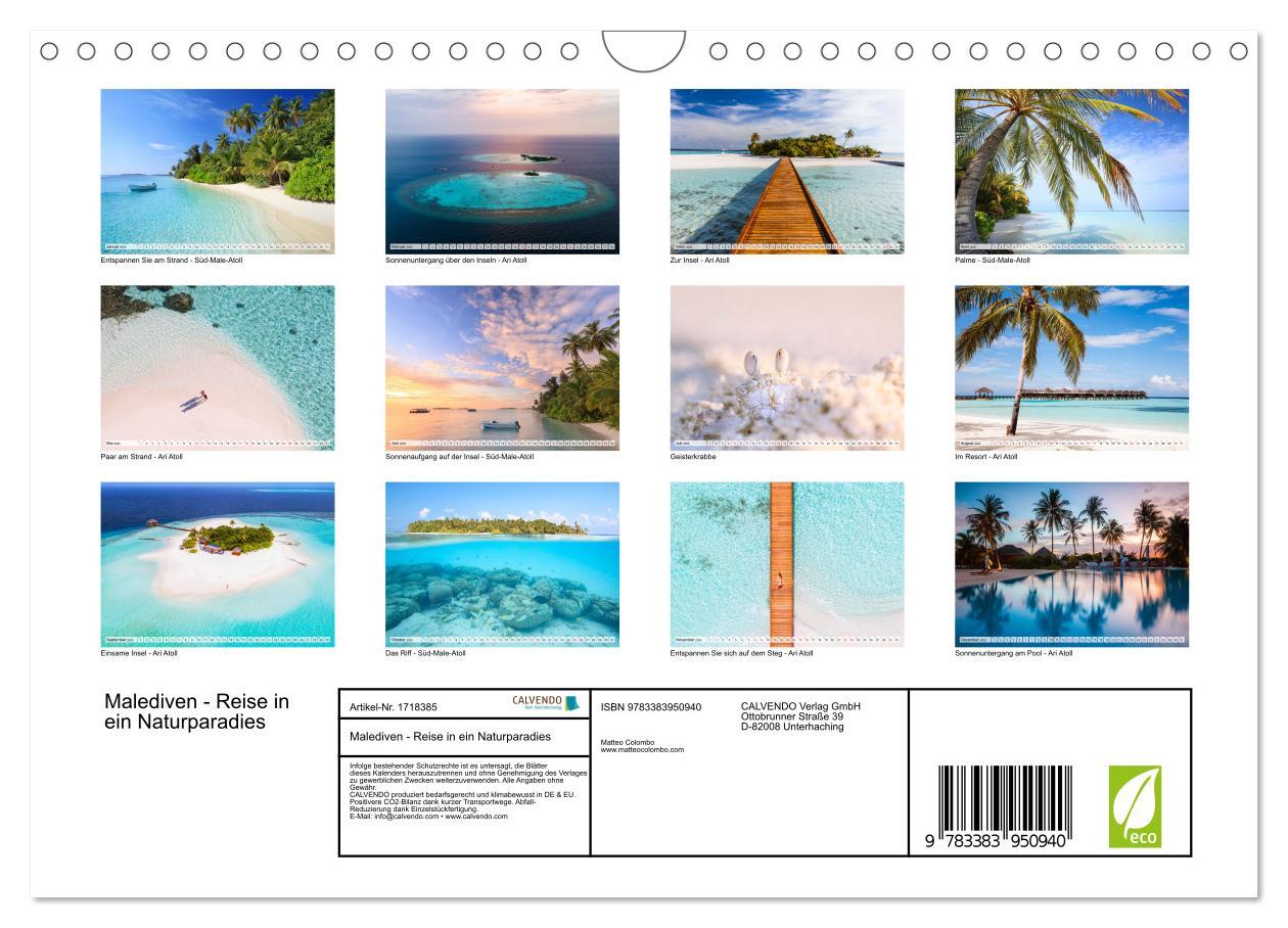 Bild: 9783383950940 | Malediven - Reise in ein Naturparadies (Wandkalender 2025 DIN A4...