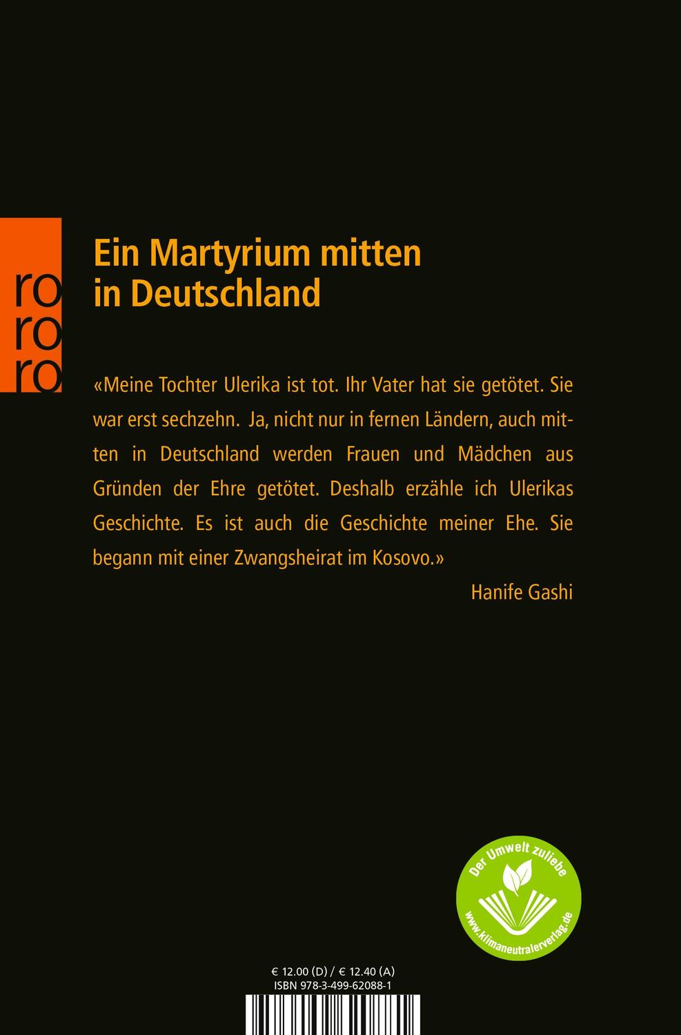 Rückseite: 9783499620881 | Mein Schmerz trägt deinen Namen | Ein Ehrenmord in Deutschland | Gashi