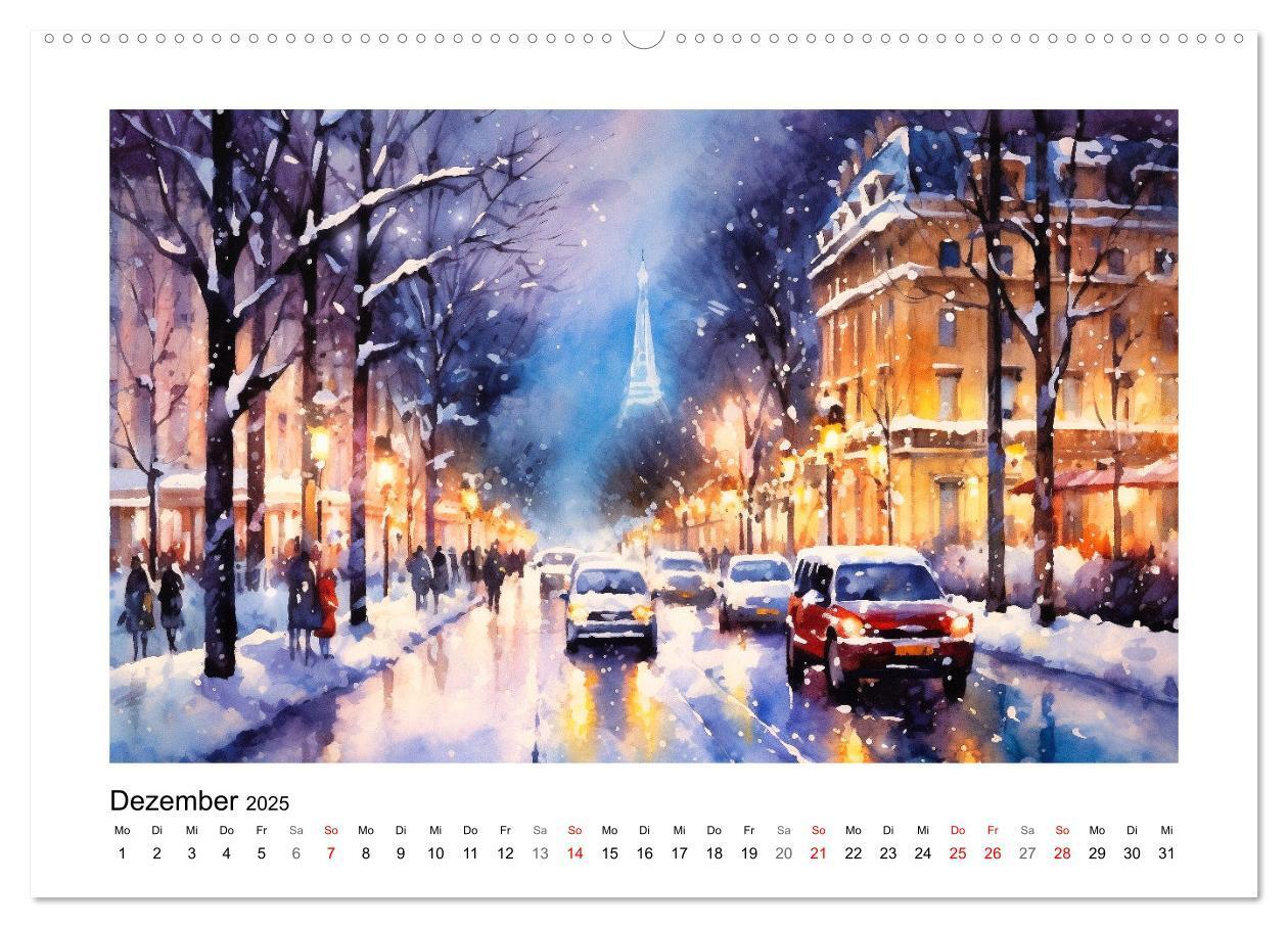 Bild: 9783383825835 | Romantisches Paris (Wandkalender 2025 DIN A2 quer), CALVENDO...