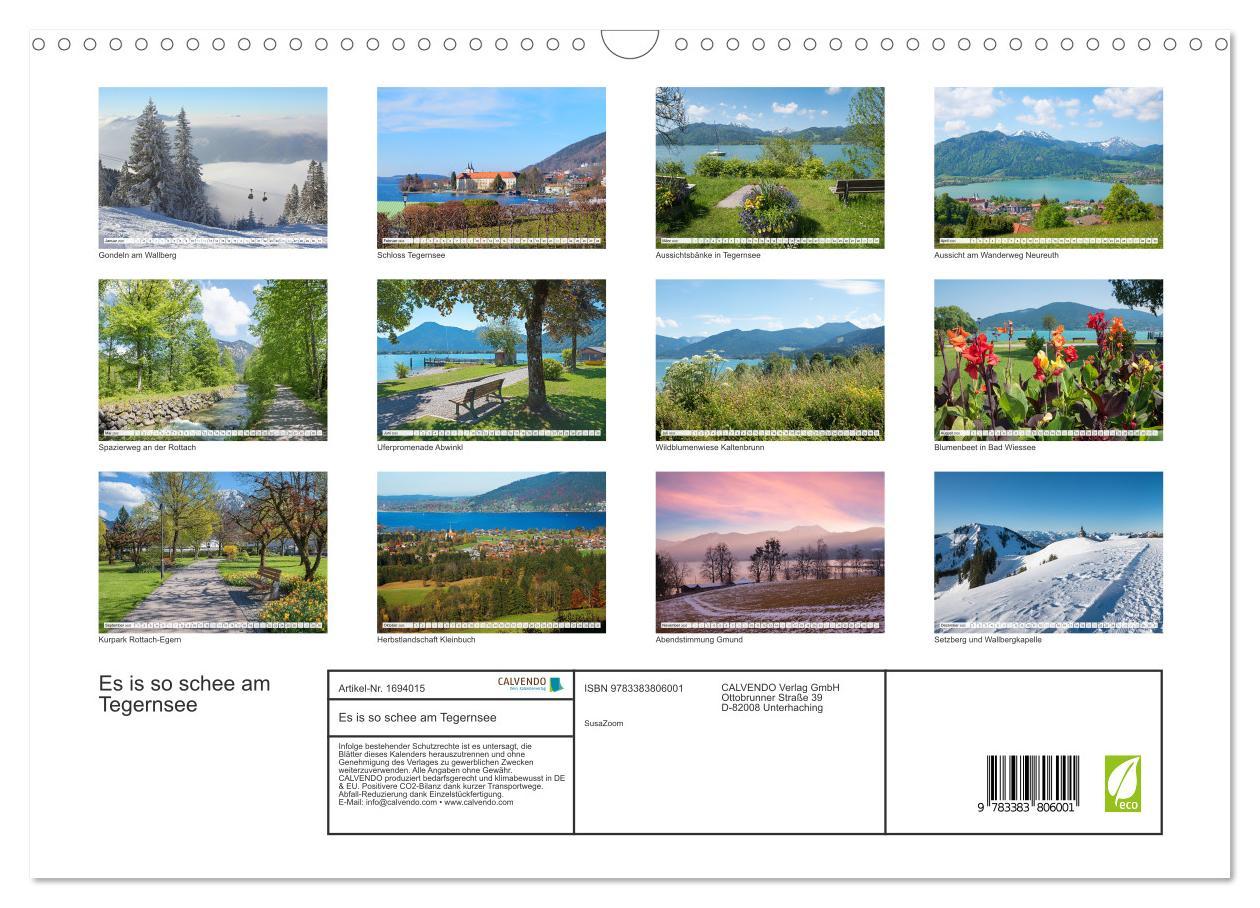 Bild: 9783383806001 | Es is so schee am Tegernsee (Wandkalender 2025 DIN A3 quer),...