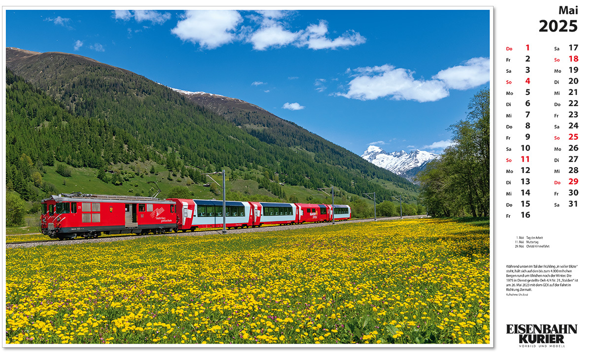 Bild: 9783844659412 | Glacier Express 2025 | Kalender | 13 S. | Deutsch | 2025 | EK-Verlag